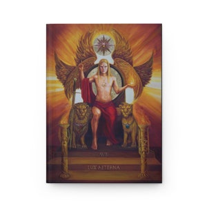 Light Bringer Angel Enthroned. Hardcover Journal with lines