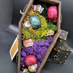 Coffin Decor: Mystic Repose – Keeper of Enchanted Relics and Secrets