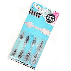 Pijlstempelset met snijmatrijs, grote acrylstempels, verfraaide pijlen, knutselbenodigdheden voor scrapbooking, kaarten maken, papierambachten