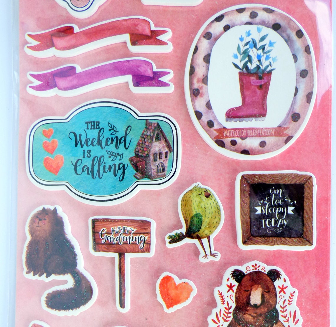 Cute Foam Sticker Set 3D Banner Stickers Foam Word Art Etsy