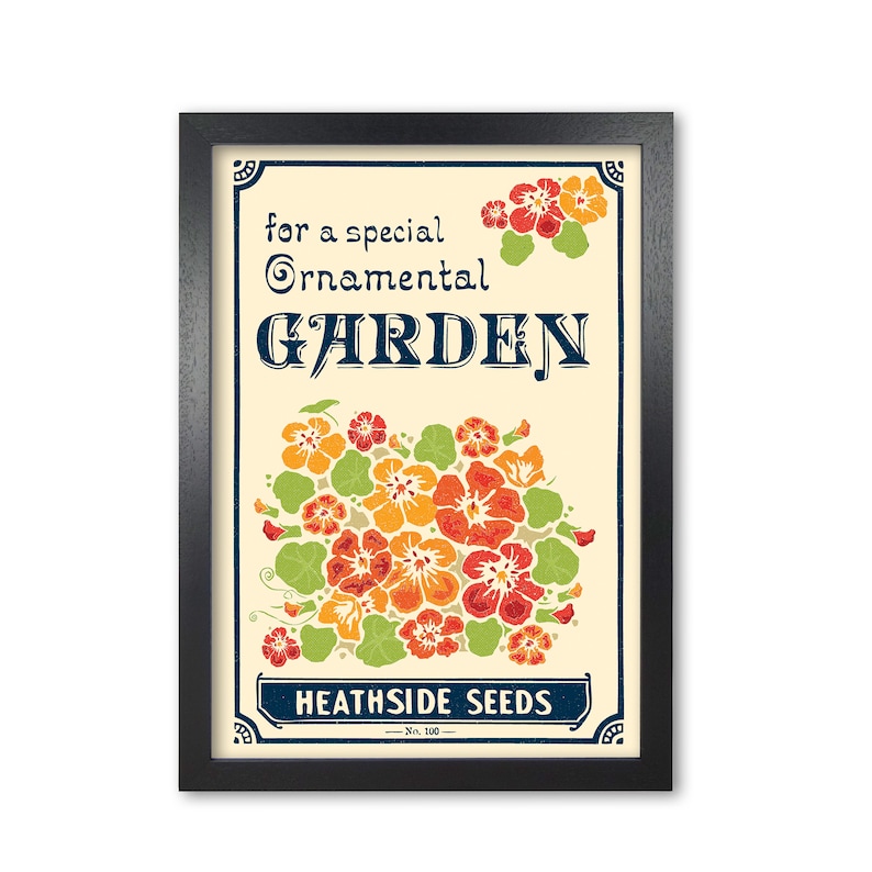 Mills Vintage Seed Cover Picture Art Print Poster A4 A3 A2 A1