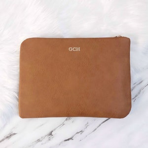 Personalised Vegan Leather Laptop Case - Macbook Air M1,M2 13 Inch case, Macbook Pro 13 Leather Sleeve, Laptop Leather Sleeve, All size..