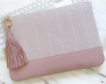 Personalised Pink Laptop Sleeve Case/ Macbook Air M1,M2 13 Sleeve/ 14 Inch Laptop Sleeve/ Macbook Pro 16" Sleeve/ 15.6" inch Laptop-All Size