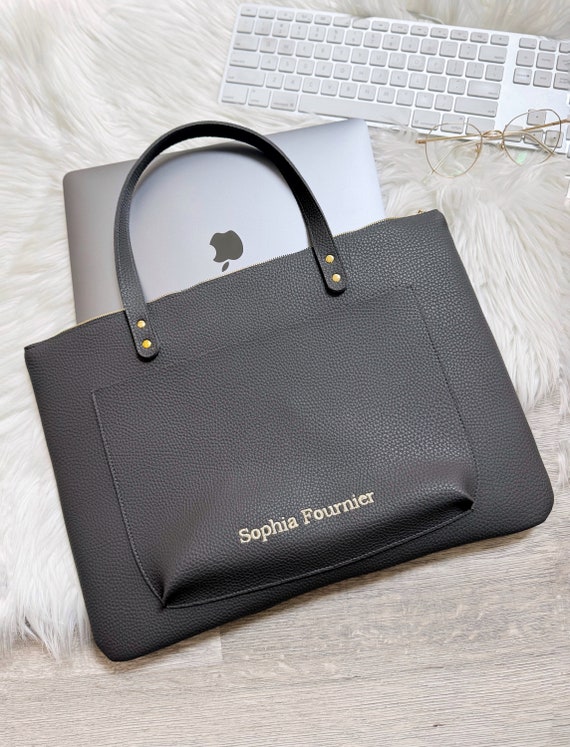 Personalisierte Laptoptasche/ Messenger Bag/ Vegan Leder