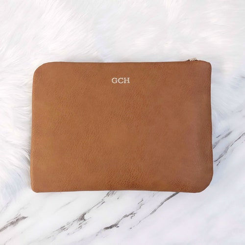 Vegan Leather Laptop Case Personalized Laptop Sleeve Macbook Etsy