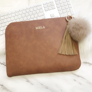Gepersonaliseerde geborduurde laptoptas 13 inch/Macbook Pro 13"-hoes/laptophoes 14 inch/Macbook Air-hoes - alle laptopformaat, cadeau voor haar.