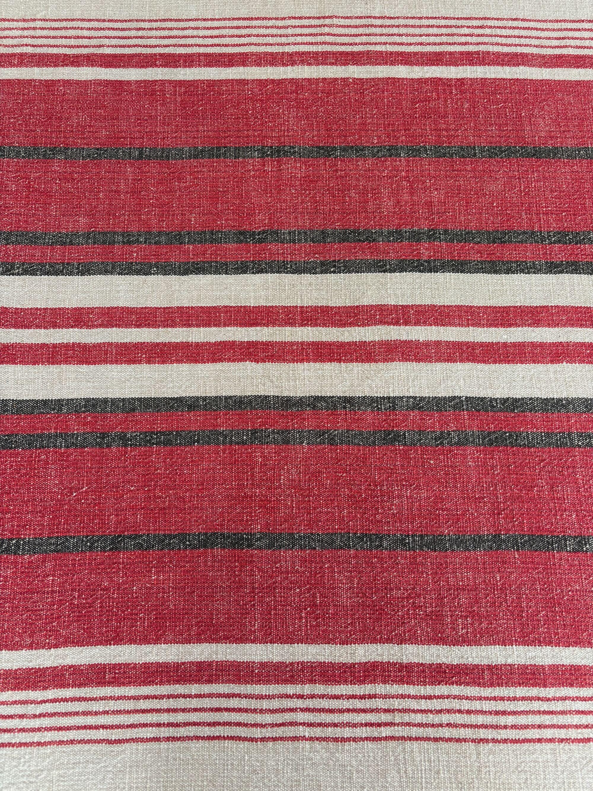 大きくて美しいヴィンテージスウェーデン製手織りリネン長方形テーブル