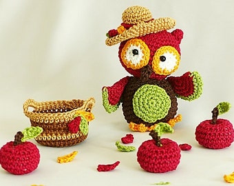 PDF: Garden Owl “Harriet” Amigurumi Crochet Pattern