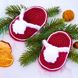 Crochet Pattern PDF: Kleine Weihnachtspantoffeln Häkelanleitung Bild 2