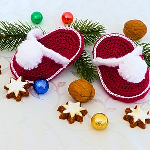 Crochet Pattern PDF: Kleine Weihnachtspantoffeln Häkelanleitung Bild 4
