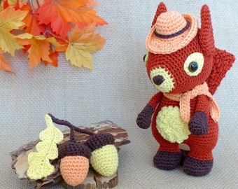 PDF: Louis, the Lucky Squirrel - Amigurumi Crochet Pattern