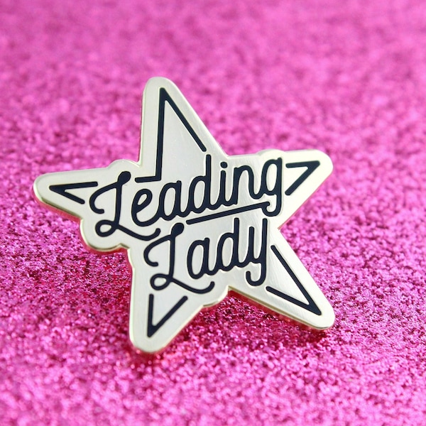 Leading Lady Enamel Pin | musical theatre gifts actress Broadway feminist acting badges drama prizes actor West End film strong female lead