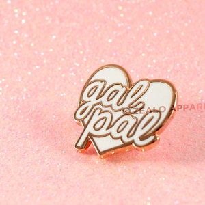 Gal Pal Enamel Pin | lesbian wlw gifts bisexual subtle pride bi pan queer women pansexual matching gay woman lgbtq discreet sapphic badges