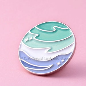 Gay Pride Pastel Planet Enamel Pin