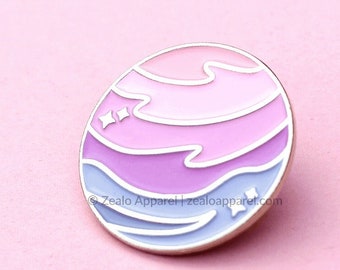 Bisexual Pride Pastel Planet Enamel Pin