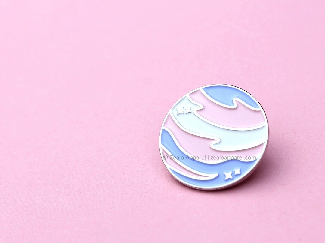 Pastel Transgender Enamel Pin Trans Pride Ftm Mtf Subtle Flag