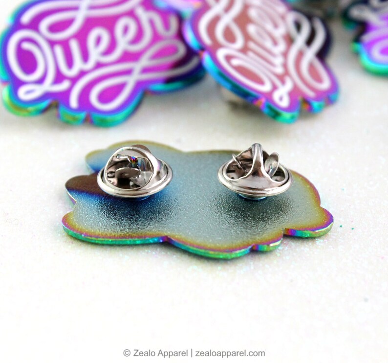 Queer Enamel Pin. Genderqueer gifts nonbinary non binary wlw Etsy