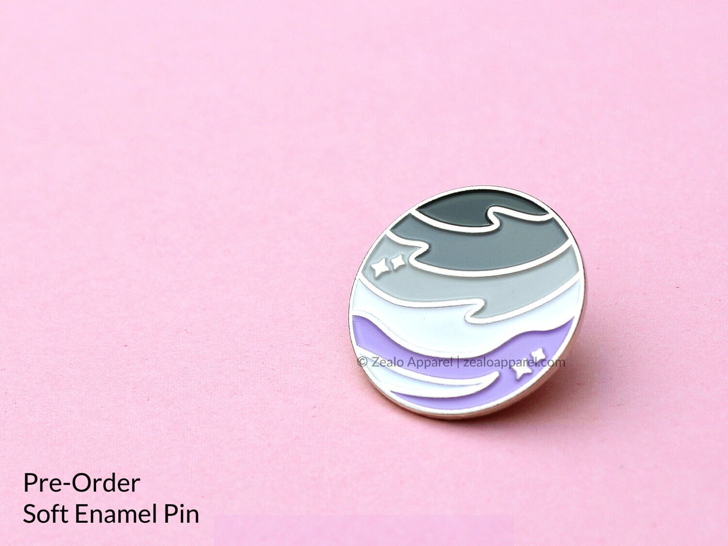 Pre Order Pastel Asexual Planet Enamel Pin Ace Pride Subtle Etsy
