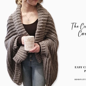 Easy Crochet Pattern | Cardigan Crochet Pattern | Beginner Crochet Pattern | The Crandal Cardigan | Ruana | Instant Download