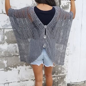 Knitting Pattern | Easy Knitting Pattern | Poncho | Summer Knitting Pattern | Sweater Knitting Pattern | Instant Download | The Ellis