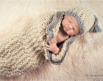 Crochet Pattern Baby Cocoon And Hat Set Crochet Pattern Baby Sleep Sack Crochet Pattern Swaddle Sack PDF Crochet Pattern The Tate