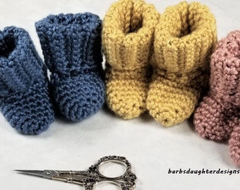 Easy Crochet Baby Booties Pattern: Newborn Gift (PDF Pattern)