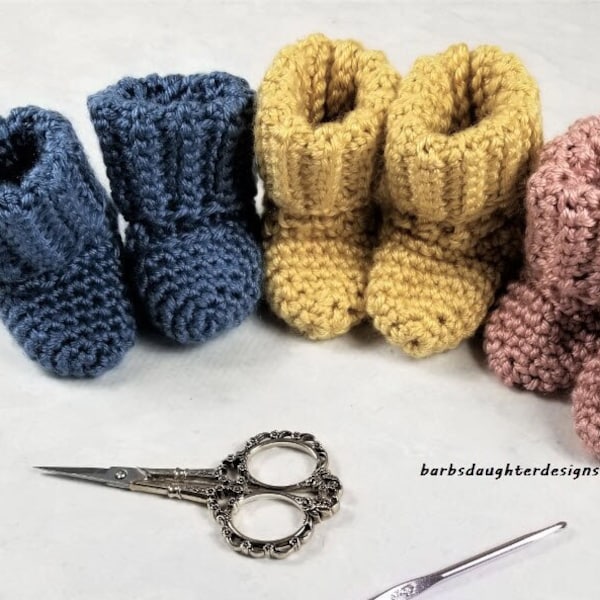 Crochet Pattern Baby Booties | Easy Crochet Pattern | Crochet Baby Gift | Crochet Baby Shoes Pattern | Baby Slippers | Baby Shower Gift
