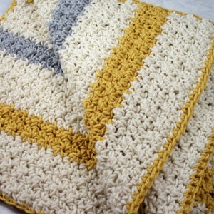 Striped Baby Blanket Crochet Pattern: Easy Pram Afghan (Instant Download)