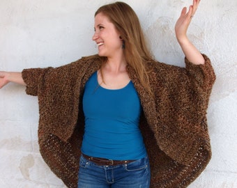 Easy Crochet Pattern Over Sized Sweater Cocoon Shrug PDF Crochet Pattern The Rochester