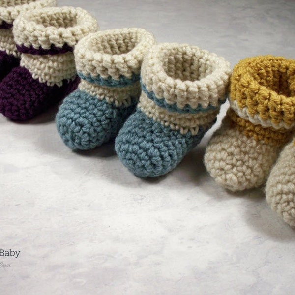 Crochet Pattern Baby Booties Baby Socks Easy Crochet Pattern Baby Shoes Crochet Pattern Beginners Crochet Baby Booty Pattern The Beckwith