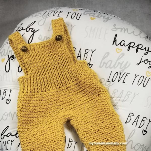 Knitting Pattern Baby Overalls Baby Romper Easy Knitting The Parkdale Sizes Newborn To 12 Months Instant Download