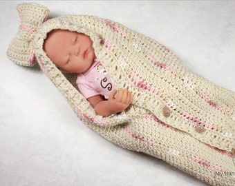 Baby Crochet Pattern | Sleep Sack Newborn | Crochet Pattern Sleeping Bag | Newborn Photo Prop | Baby Photo Prop| PDF Crochet Pattern