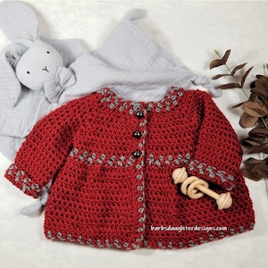 Crochet Pattern Baby Sweater Baby And Toddler Girl's Crochet Pattern Sizes 6 Months To 4T The Remington