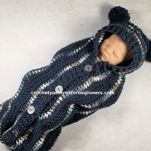 Crochet Pattern Baby Cocoon Baby Sleep Sack Crochet Pattern Swaddle Sack PDF Buy 1 Get 1 FREE Crochet Pattern The Casey and Carah