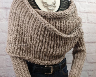 scarf shawl with sleeves