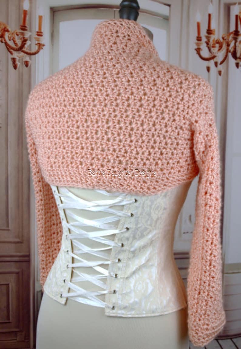 Crochet Pattern Bridal Shrug Easy Bell Sleeve Sweater Crochet Etsy