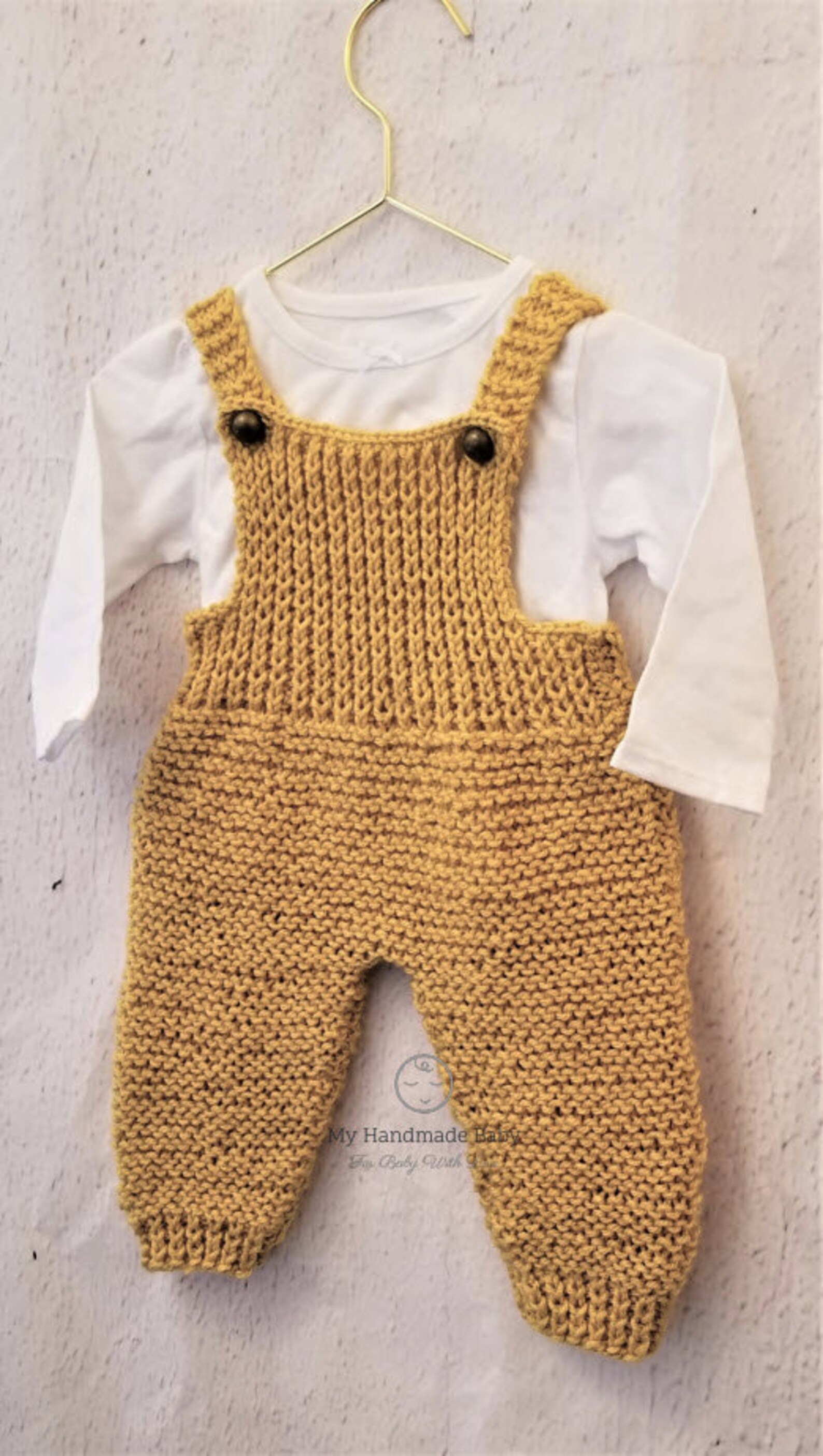 Knitting Pattern Baby Overalls Baby Romper Easy Knitting the Etsy