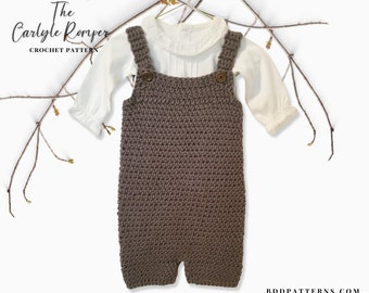 Beginner Baby Romper Crochet Pattern: Sizes 3M to 24M (Instant Download)
