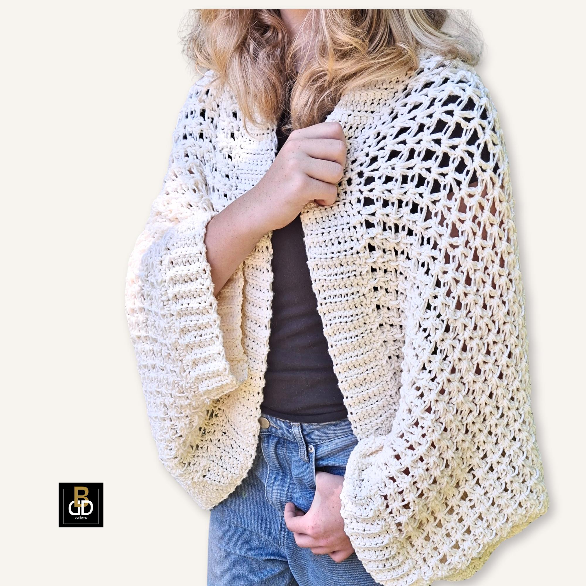 Easy Crochet Cocoon Cardigan Pattern: Beginner Tutorial