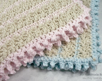 Modèle de couverture de bébé facile au crochet : The Bentley (téléchargement PDF)