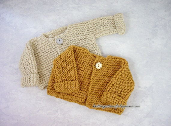 Knitting Pattern Baby Sweater Baby Cardigan Baby Coat Knitting Pattern Beginner Knitting Pattern Instant Download Pdf Pattern The Paxton