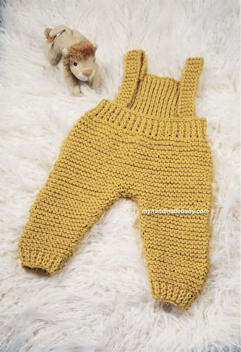 Knitting Pattern Baby Overalls Baby Romper Easy Knitting The Etsy