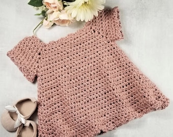 Crochet Pattern Baby Dress Baby 101 Swing Dress Easy Crochet Pattern Sizes Newborn To 24 Months Instant Download