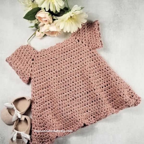 Crochet Pattern Baby Dress Baby 101 Swing Dress Easy Crochet Pattern Sizes Newborn To 24 Months Instant Download