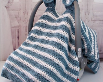 Crochet Baby Car Seat Cover Pattern: Easy Beginner Blanket (PDF Pattern)
