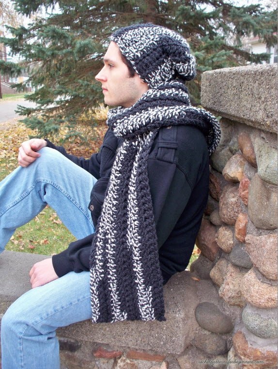 30 Hat and Scarf Crochet Patterns to Keep You Cozy and Creative 33 Men's Slouch Hat and Scarf Crochet Pattern