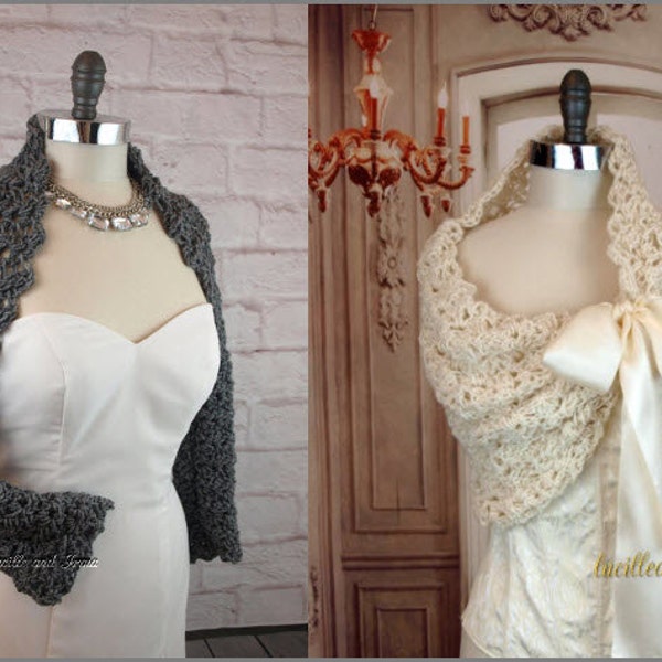 Wedding Crochet Pattern Set Bridal Shrug And Bridesmaids Shawl Crochet Wedding Shrug Bridesmaids Stole Wedding Crochet Pattern Easy Crochet