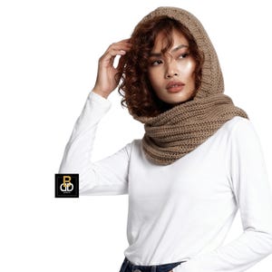 Crochet Hooded Scarf Pattern, Easy Winter Scoodie (Digital Download)