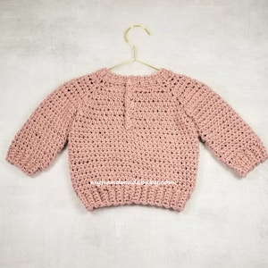 Crochet Pattern Baby Sweater Pullover Unisex Crochet Pattern Sizes 0-24 ...