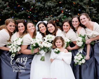 Wedding Shawl Crochet Pattern | Pdf Instant Download | Bridal Shawl |  DIY Wedding | Shawl Pattern | Easy Crochet Shawl | Bridal Wrap
